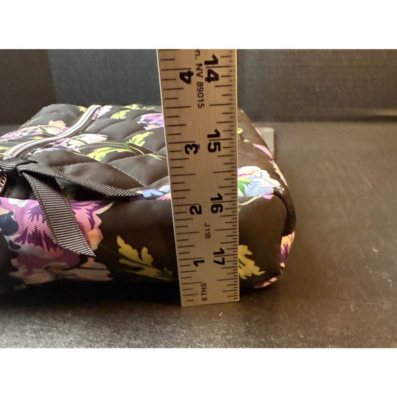 Vera Bradley Floating Plum Pansies Triple Compartment Crossbody Purse Bag - Picture 14 of 14